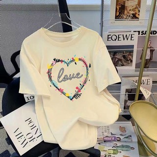 Áo Thun 100% Cotton Tay Ngắn Cổ Tròn In Chữ Thời Trang Mùa Hè Mới Cho Nữ