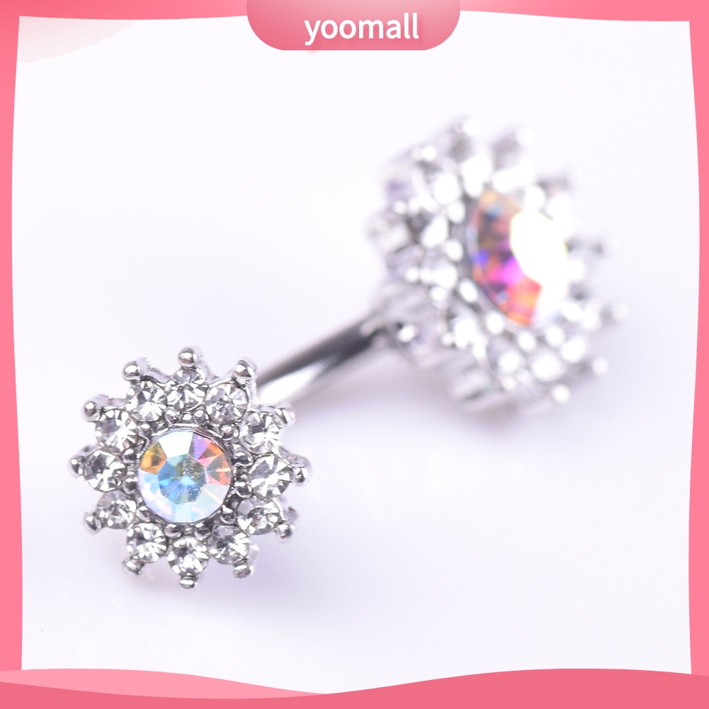 Khuyên Rốn Hình Hoa Đính Đá Lấp Lánh Gợi Cảm Cho Nữ