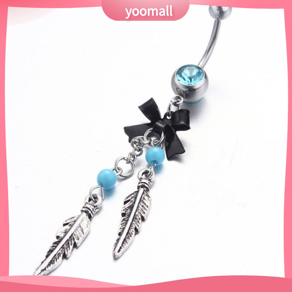 Khuyên Rốn Hình Chiếc Nơ Đính Đá Nhân Tạo Thời Trang