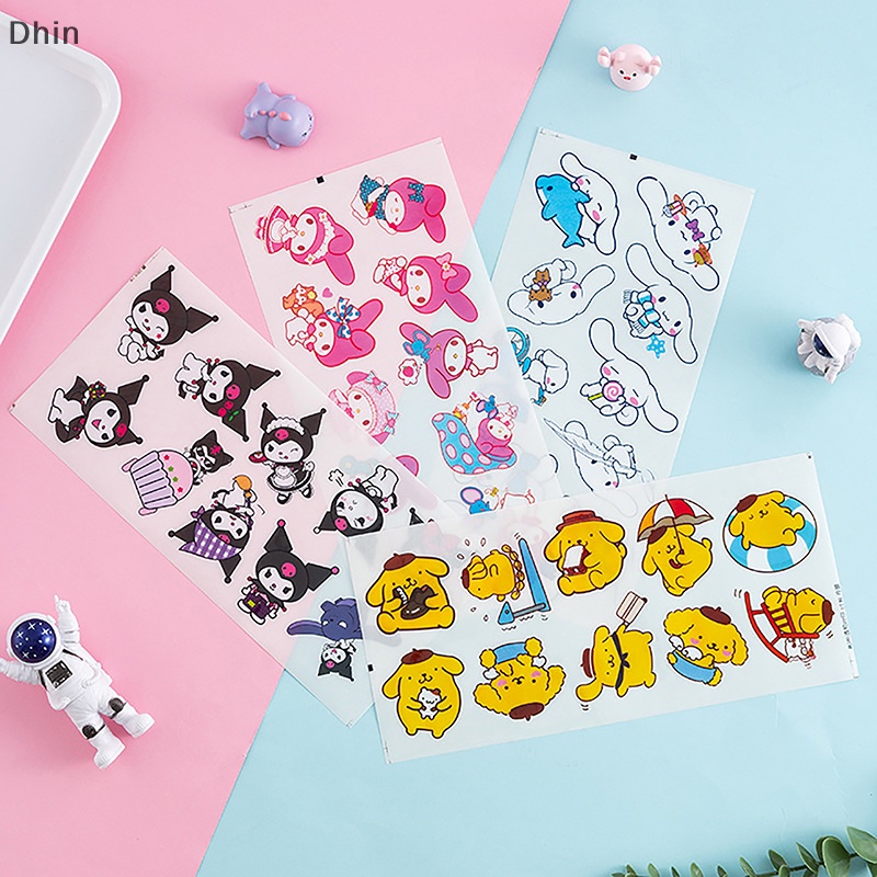 [Dhin] 5pcs Hand Account Sticker Waterproof Goo Card Stickers Cute Material Decorative Toys COD