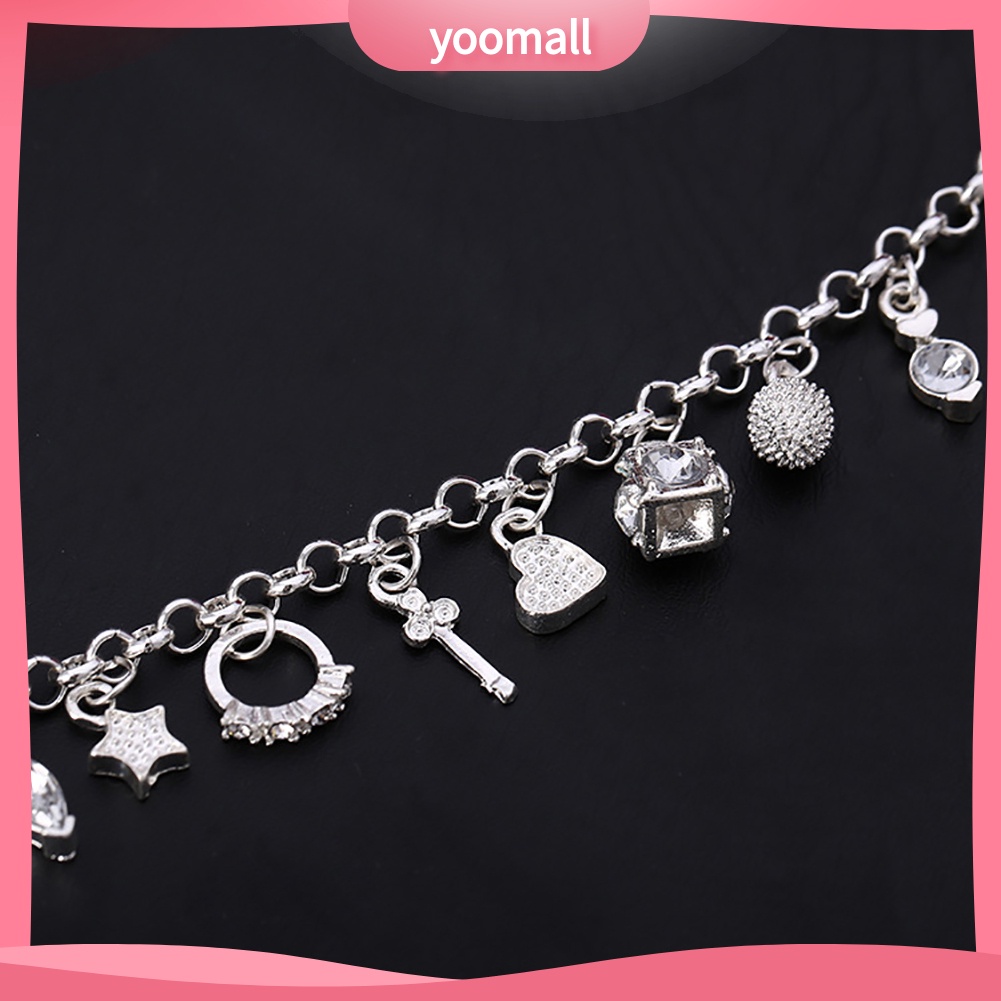 Vòng Tay Mạ Bạc Mặt Thánh Giá / Mặt Trăng / Ngôi Sao 13 Kiểu Thời Trang Cho Nữ