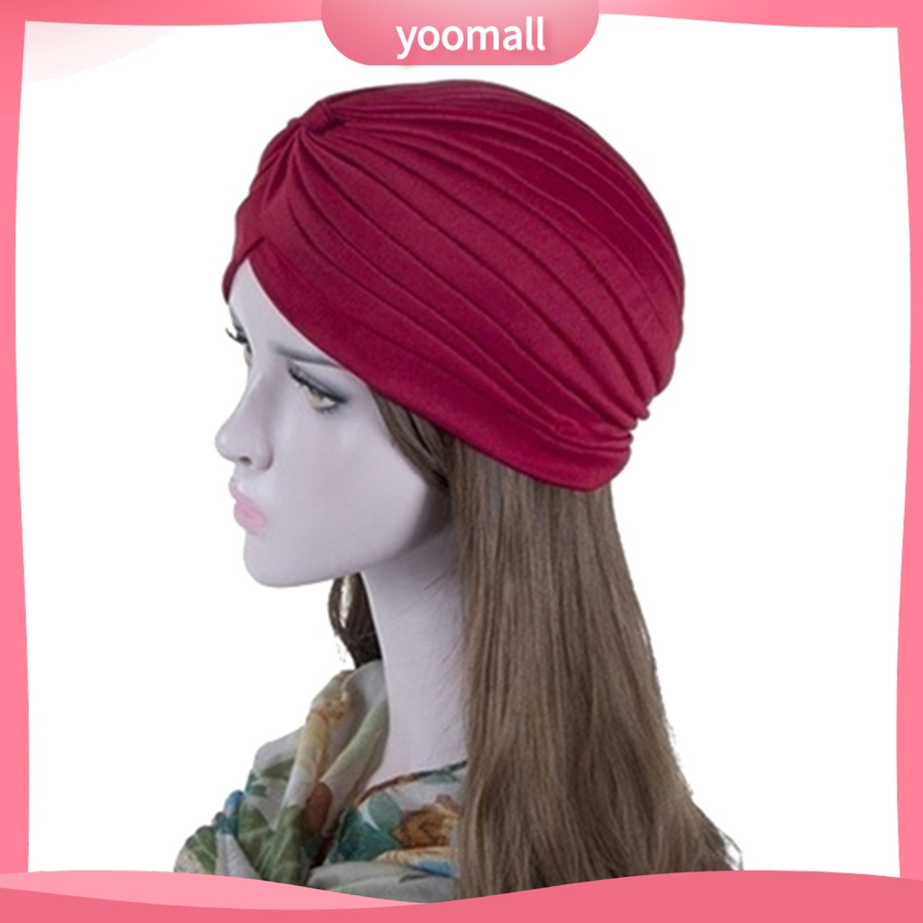 Mũ Len Trùm Đầu Màu Trơn Phối Bèo Thời Trang Unisex