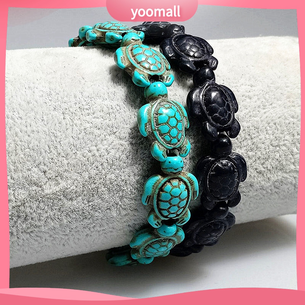 [YM] Vòng Tay Unisex Hình Động Vật Biển Đính Ngọc Lam Giả Phong Cách Hawaii Thân Thiện Với Môi Trường