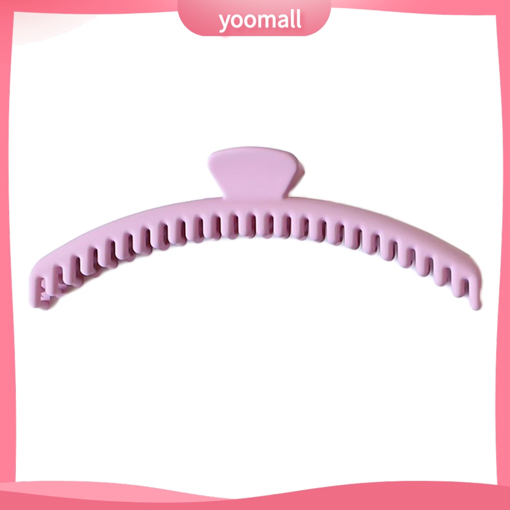 Kẹp Tóc Dạng Cong Hình Cá Mập Màu Sắc Trơn Chống Trượt