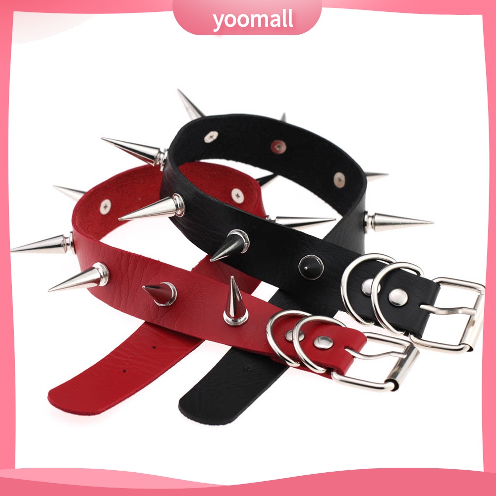 Vòng Cổ Choker Giả Da Đính Đinh Tán Thời Trang Cá Tính Dành Cho Nữ