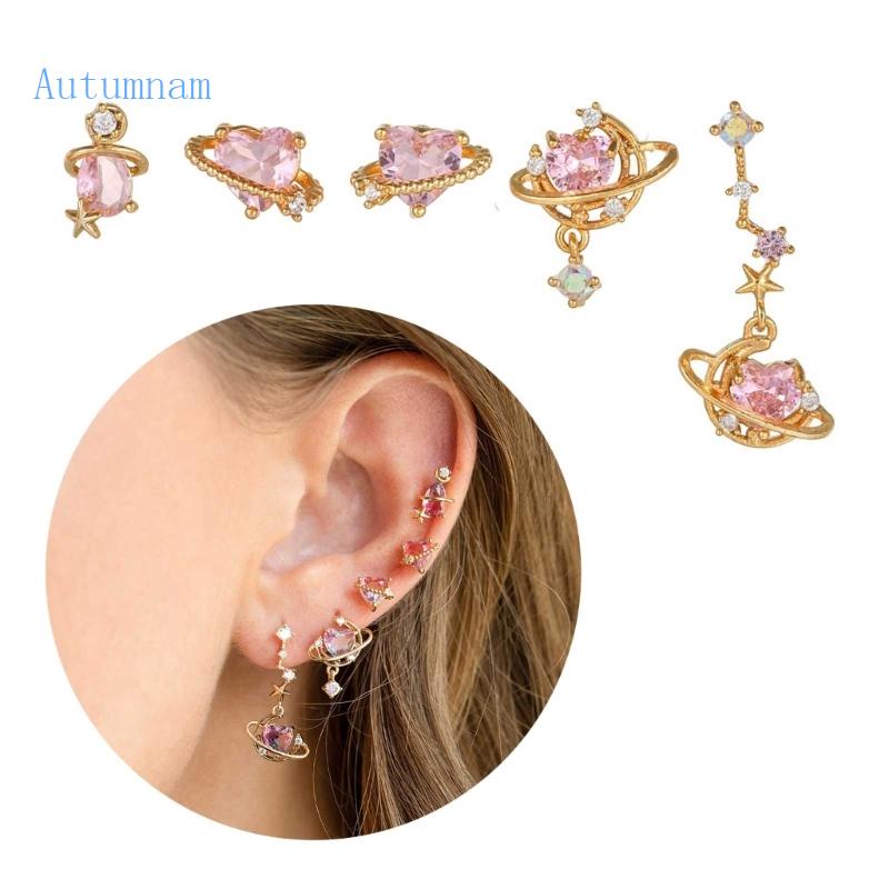 Bông Tai Hình Trái Tim Bằng Đồng Thời Trang Cho Nữ