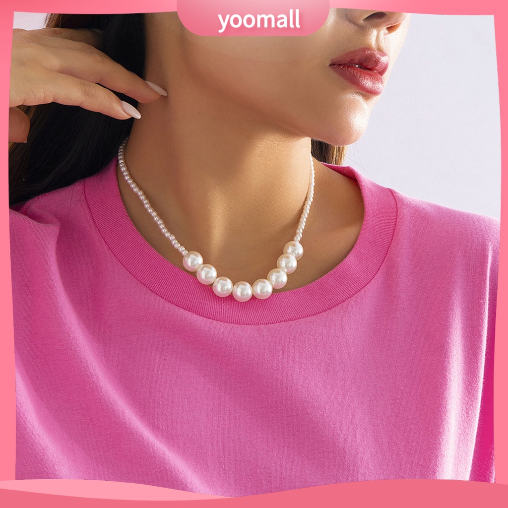 [YM] Vòng Cổ Choker Nhiều Lớp Mặt Ngọc Trai Tinh Tế Cho Cô Dâu