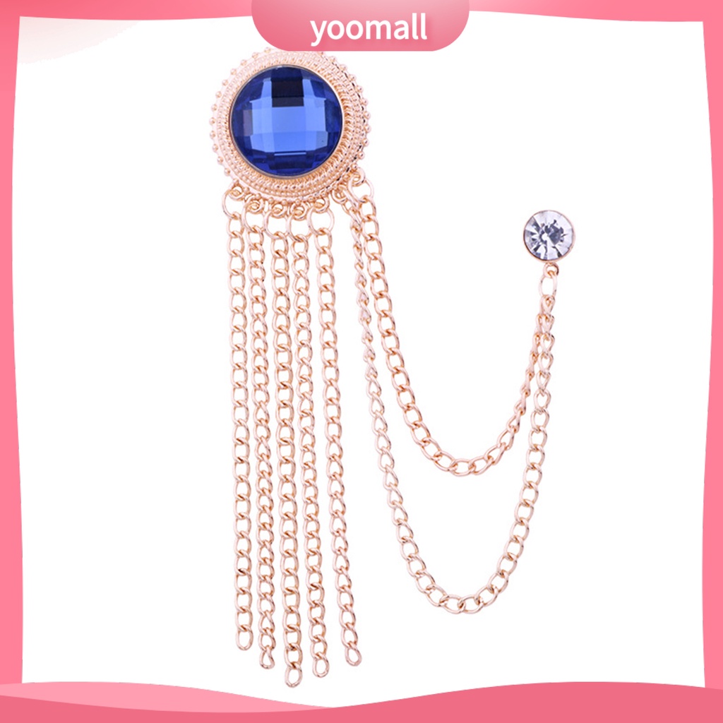 Ghim Cài Áo Dạng Chuỗi Xích Lấp Lánh Mạ Điện Lên Màu Nhanh Phong Cách Cổ Điển Cho Nam