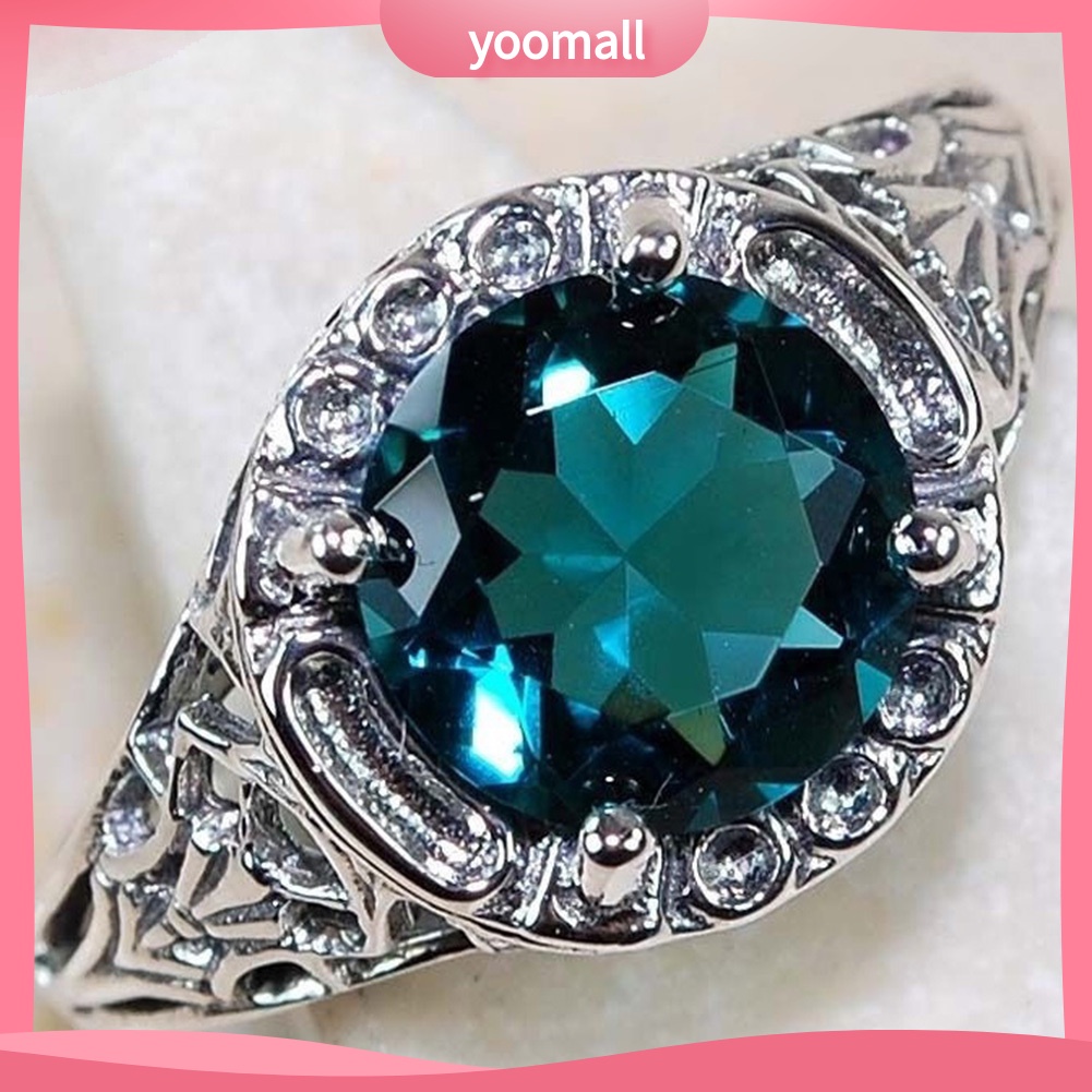 Nhẫn Đính Kim Cương Giả Phong Cách Retro Dành Cho Nữ