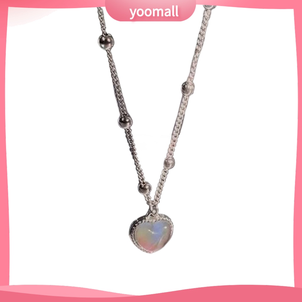 Vòng cổ Mặt Trái Tim Đính Đá Pha Lê Nhân Tạo Thời Trang Dành Cho Nữ