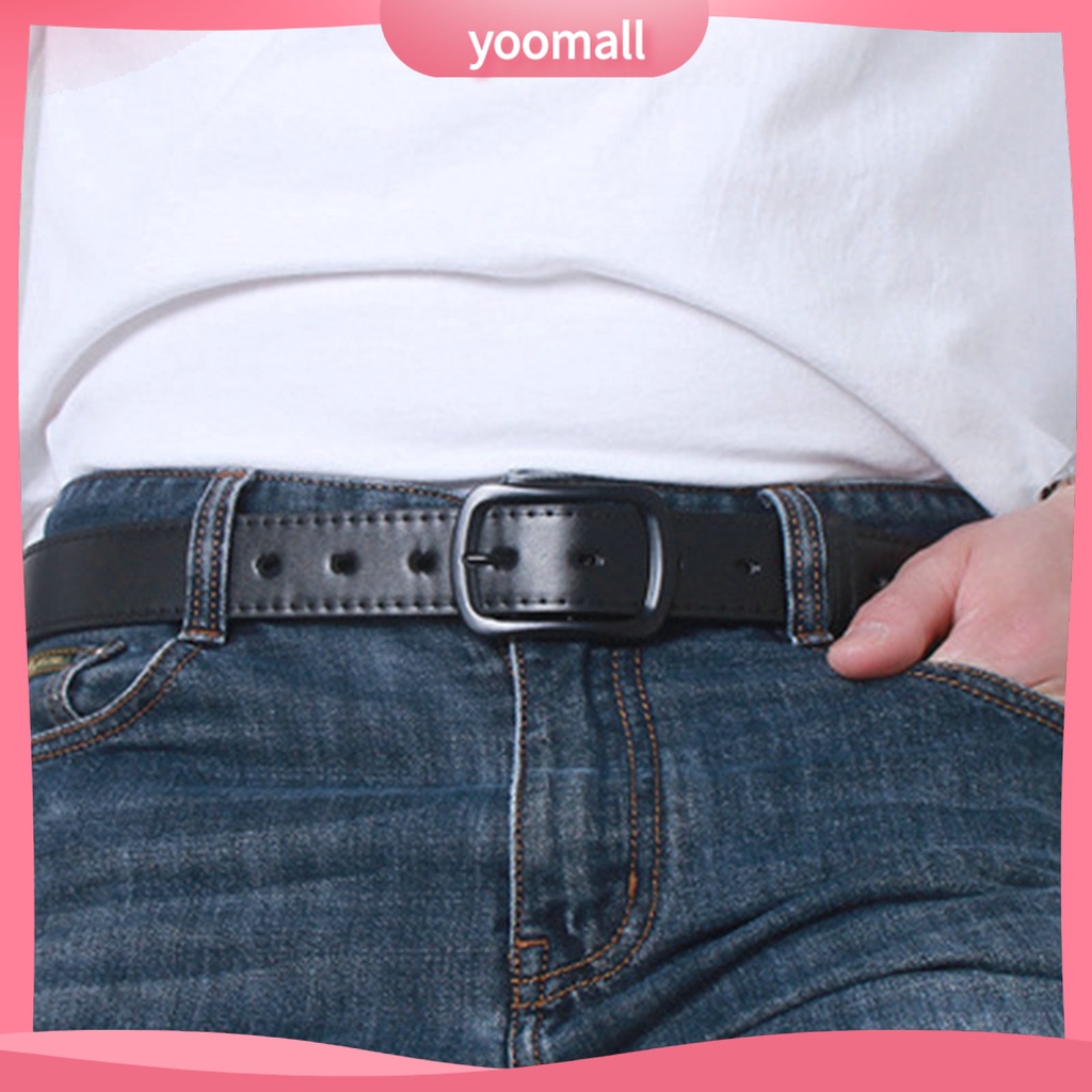 Thắt Lưng Giả Da Nhiều Lỗ Màu Trơn Tùy Chỉnh Thời Trang Cho Nam