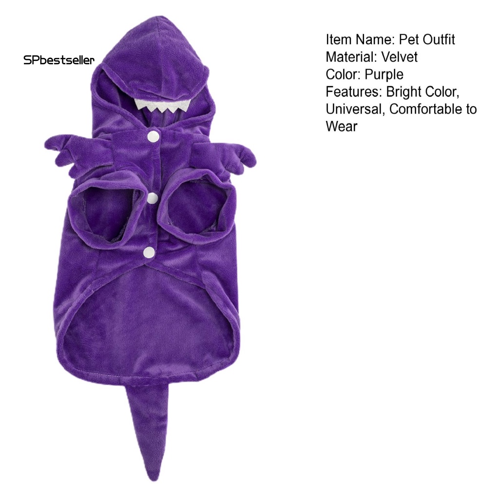 Trang Phục Hóa Trang Khủng Long Mềm Mại Cho Thú Cưng