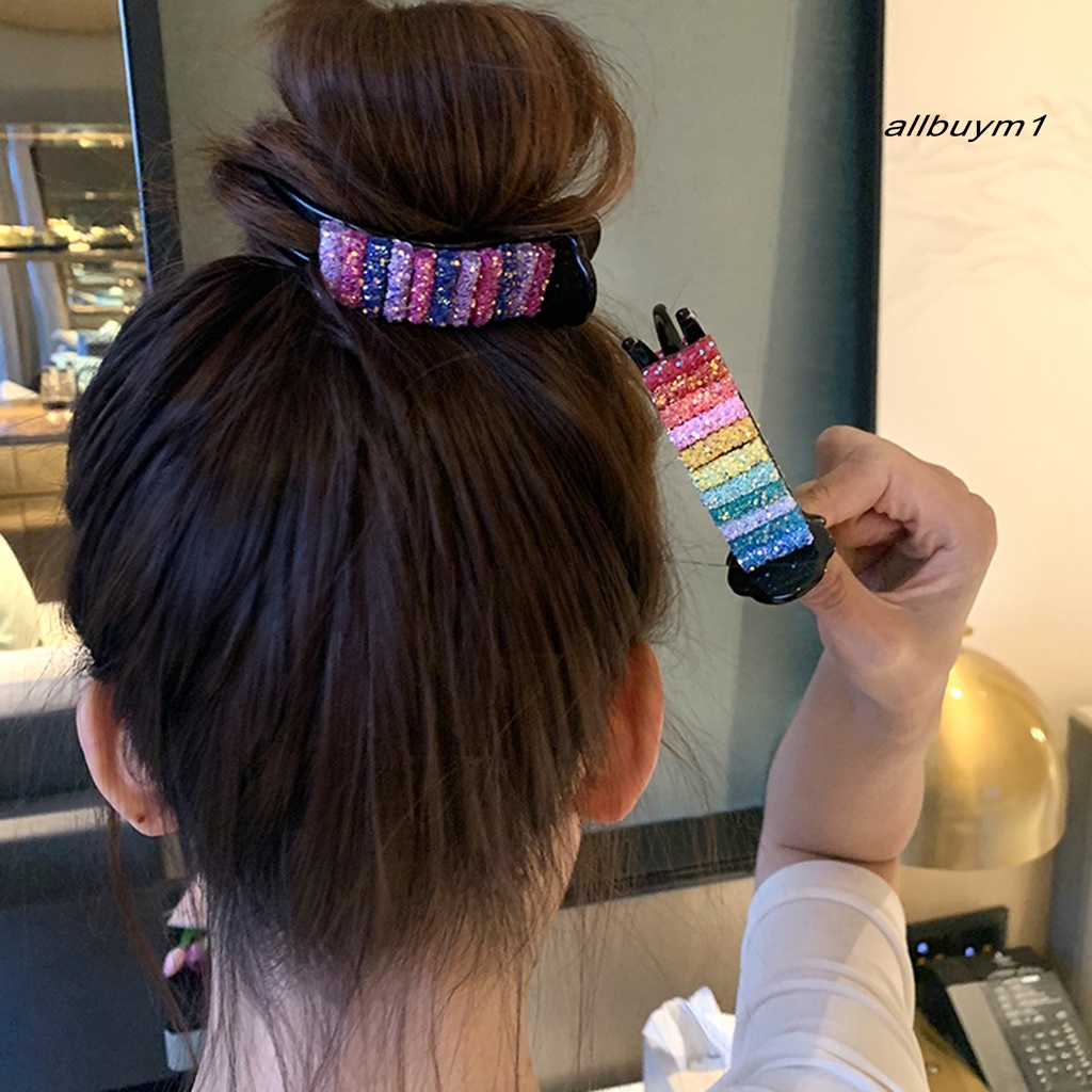 Kẹp Tóc Càng Cua Lớn Màu Cầu Vồng Phong Cách Hàn Quốc