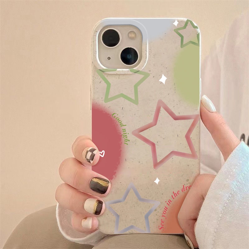 Ốp Điện Thoại Dẻo Họa Tiết Ngôi Sao Năm Cánh Đơn Giản Chống Sốc Cho Iphone12 14pro13 7 118iPhone12 plus