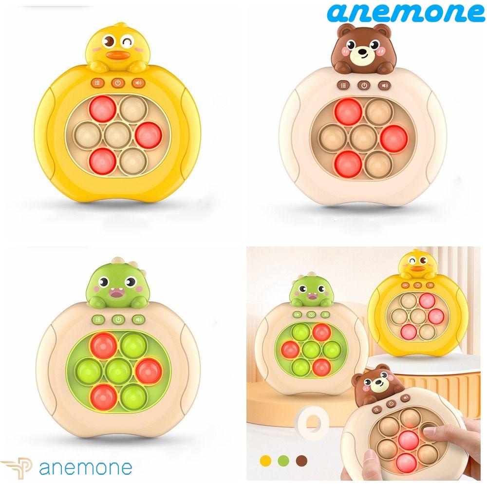 ANEMONE Pinch Trò Chơi Nhấn Nhanh Tay Cầm Hình Gấu / Vịt Hoạt Hình Có Đèn LED Cho Trẻ Em