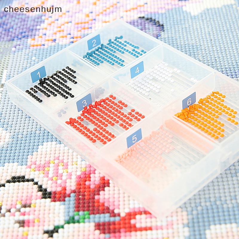Bộ Phụ Kiện Khay Nhựa Hình Vuông Đựng Hạt Kim Cương 5D DIY