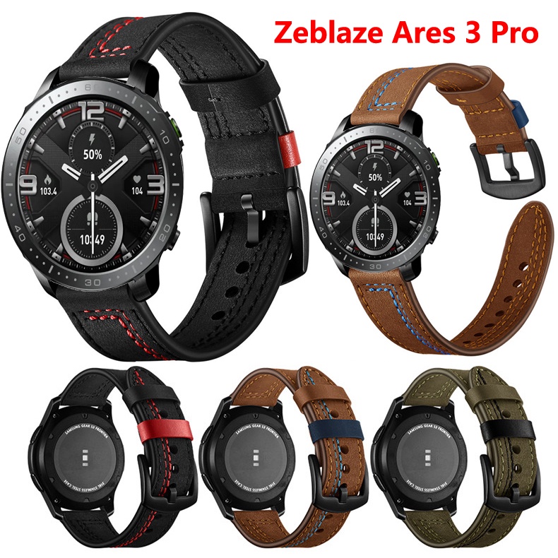Dây Đeo Tay Bằng Da Mềm Tháo Lắp Nhanh Cho Zeblaze Ares 3 Pro Vibe 7 Pro