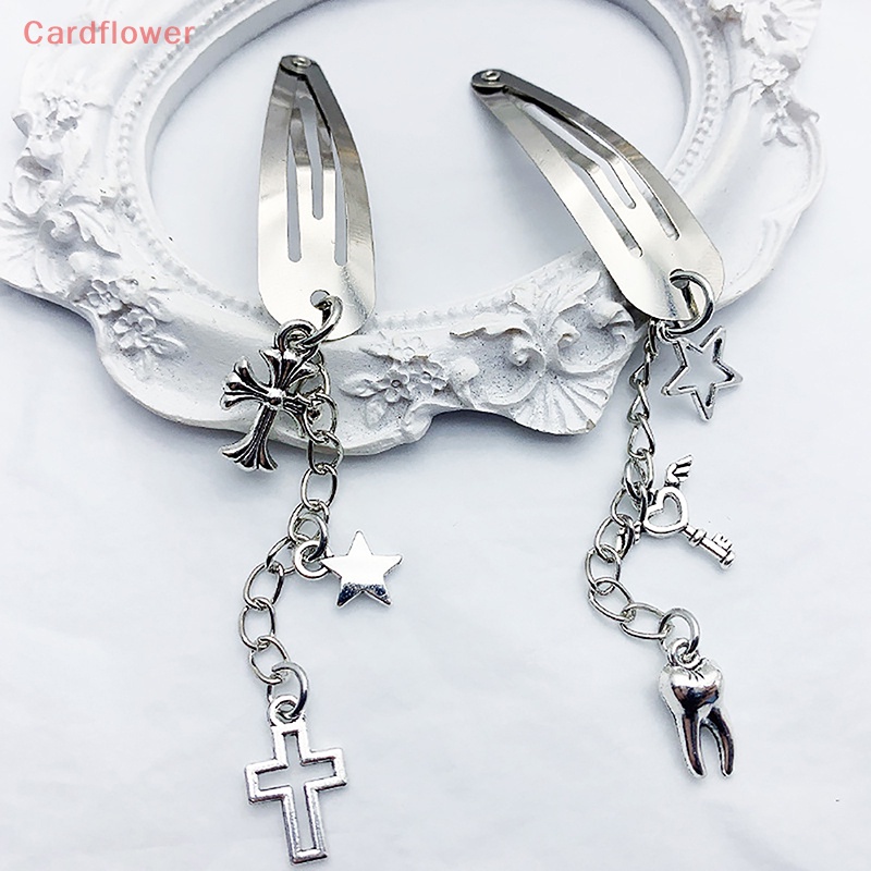 Kẹp Tóc Hình Thánh Giá Bằng Kim Loại Phong Cách Punk Hiphop Y2K Mới 2023