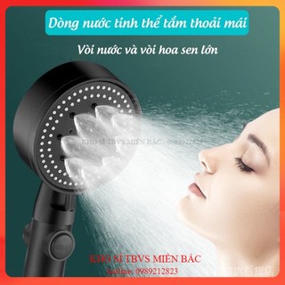 Vòi sen tăng áp phun sương,vòi hoa sen tăng áp cao cấp không gỉ 5 chế độ nước