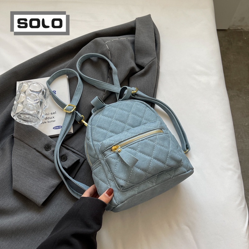 Solo Balo Nữ cặp đi học balo du lịch balo nữ da L91TFUF