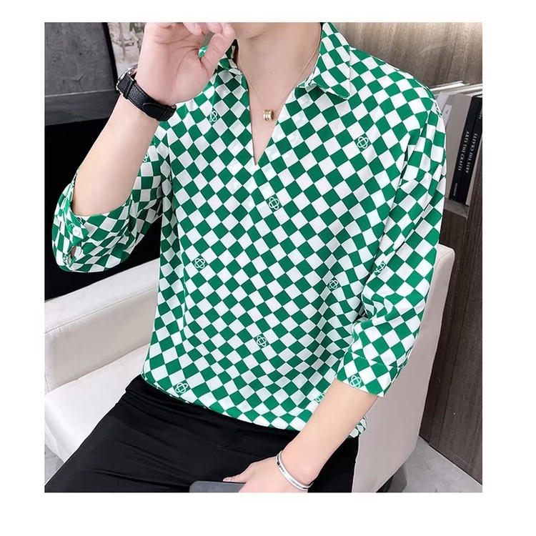 Áo Sơ Mi Tay Ngắn Cổ Vuông Họa Tiết Hoa Thời Trang Mùa Hè Cho Nam