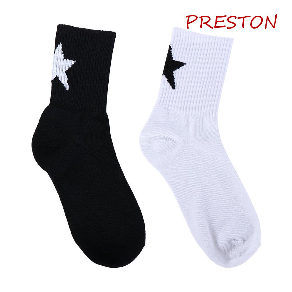 Vớ Cotton Thấm Hút Mồ Hôi Không Mài Mòn Họa Tiết Ngôi Sao Năm Cánh Đơn Giản Cá Tính Dành Cho Cặp Đôi Phiên Bản