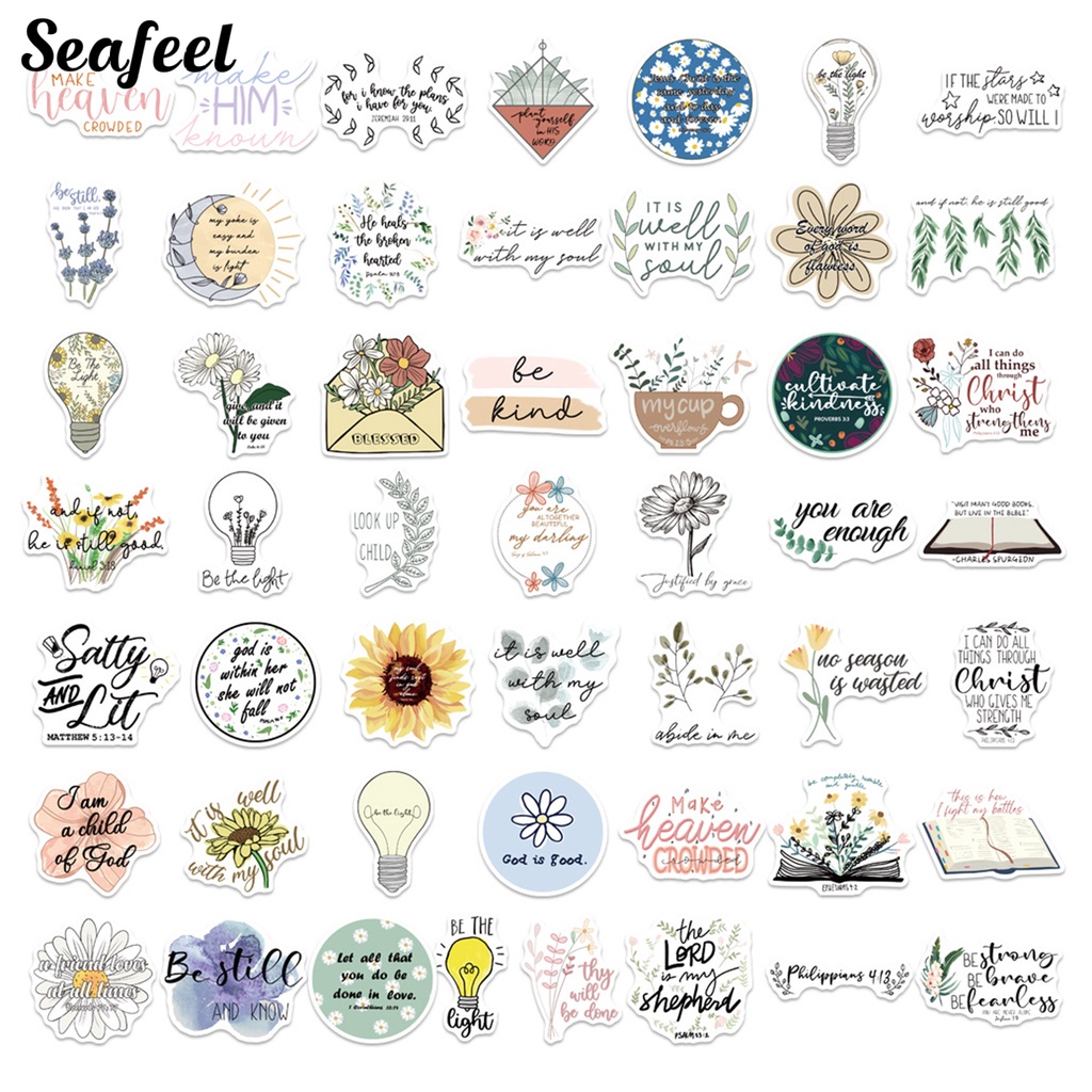 Bộ 50 Miếng Dán Graffiti Chống Nước Chống Nắng Không Để Lại Dấu Vết