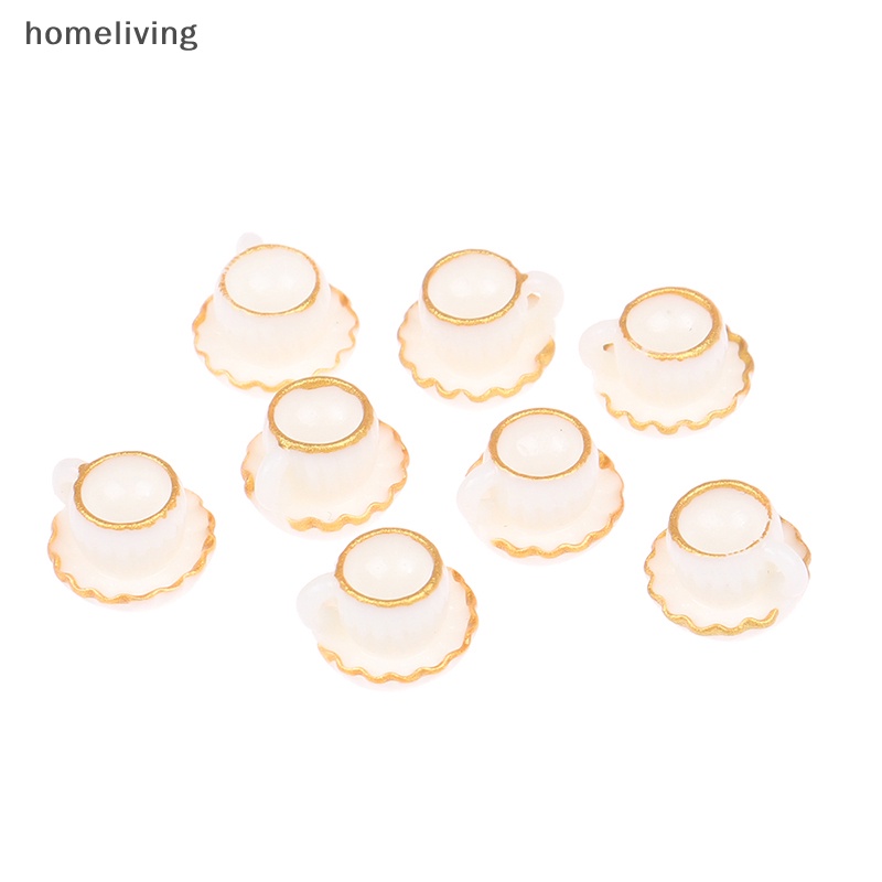 Set 4 Ly Cà Phê Mini Tỉ Lệ 1: 12 Dùng Để Trang Trí Nhà Búp Bê