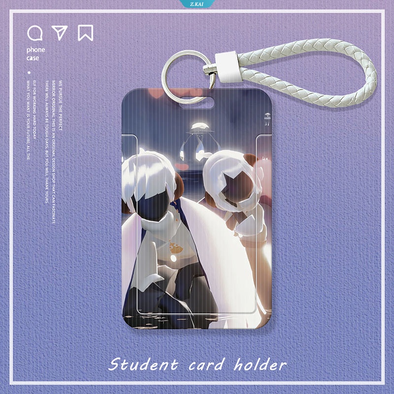 Vỏ Bảo Vệ Thẻ Sinh Viên Họa Tiết Bầu Trời Anime Kawaii Dễ Thương Sáng Tạo Có Dây Đeo Và Điều Khiển Truy Cập [Z
