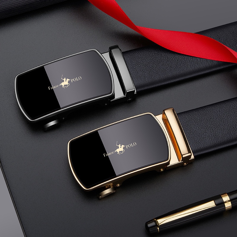 Thắt lưng da nam cao cấp Faiaoe POLO, Dây nịt nam da bò nguyên tấm - 728