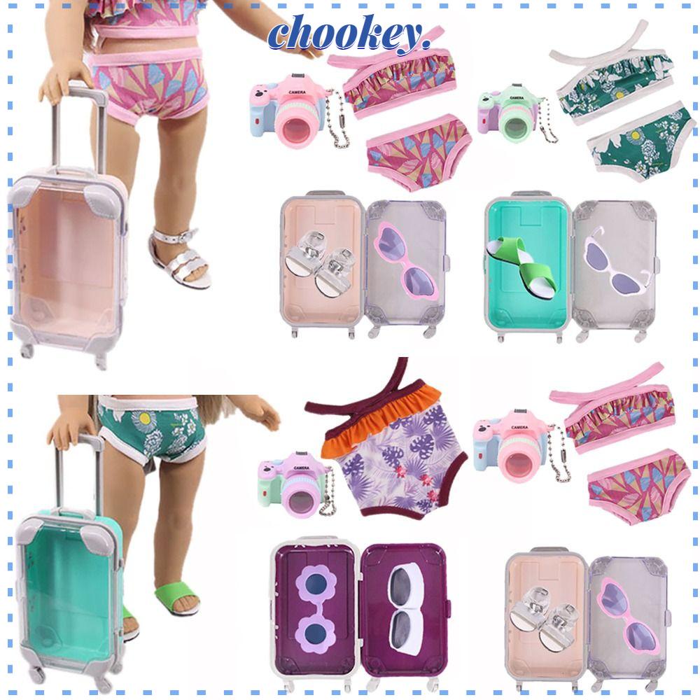 Set 5 Món Đồ Bơi / Kính Mát / Dép / Dép Xinh Xắn Cho Búp Bê