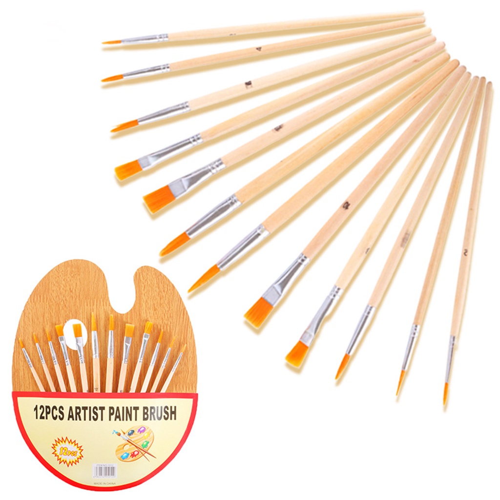 Bộ Bảng Vẽ Màu Nước NY-1 Tay Cầm Bằng Gỗ Và Nilon Thấm Hút Mạnh