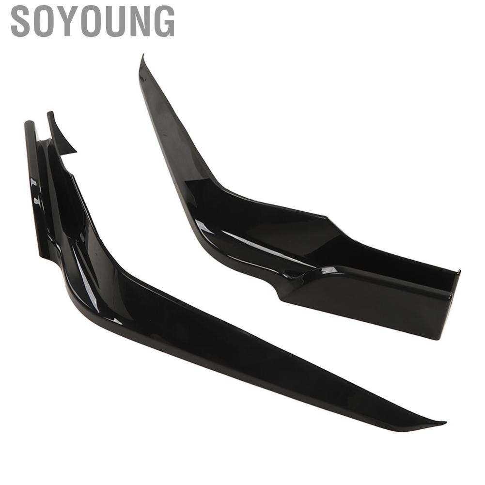 Soyoung Front Bumper Diffuser Prevent Scratch Lightweight  Collision Spoiler Glossy Black Easy Installation for Cars
