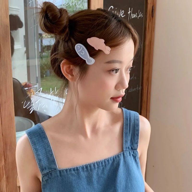 Kẹp Tóc Một Bên Hình Cá Nhiều Màu Dễ Thương Cho Nữ