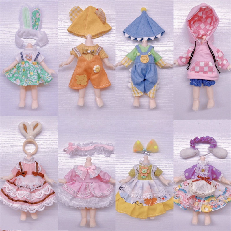 Đầm Đồ Chơi Búp Bê Thời Trang 16-17CM Tỉ Lệ 1 / 8