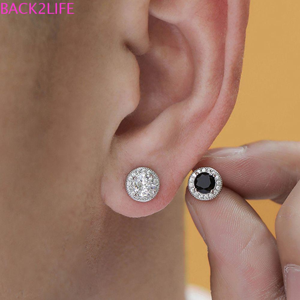 Bông Tai Tròn Mini Phong Cách Hip Hop Cổ Điển Sang Trọng Dành Cho Nam BACK2LIFE