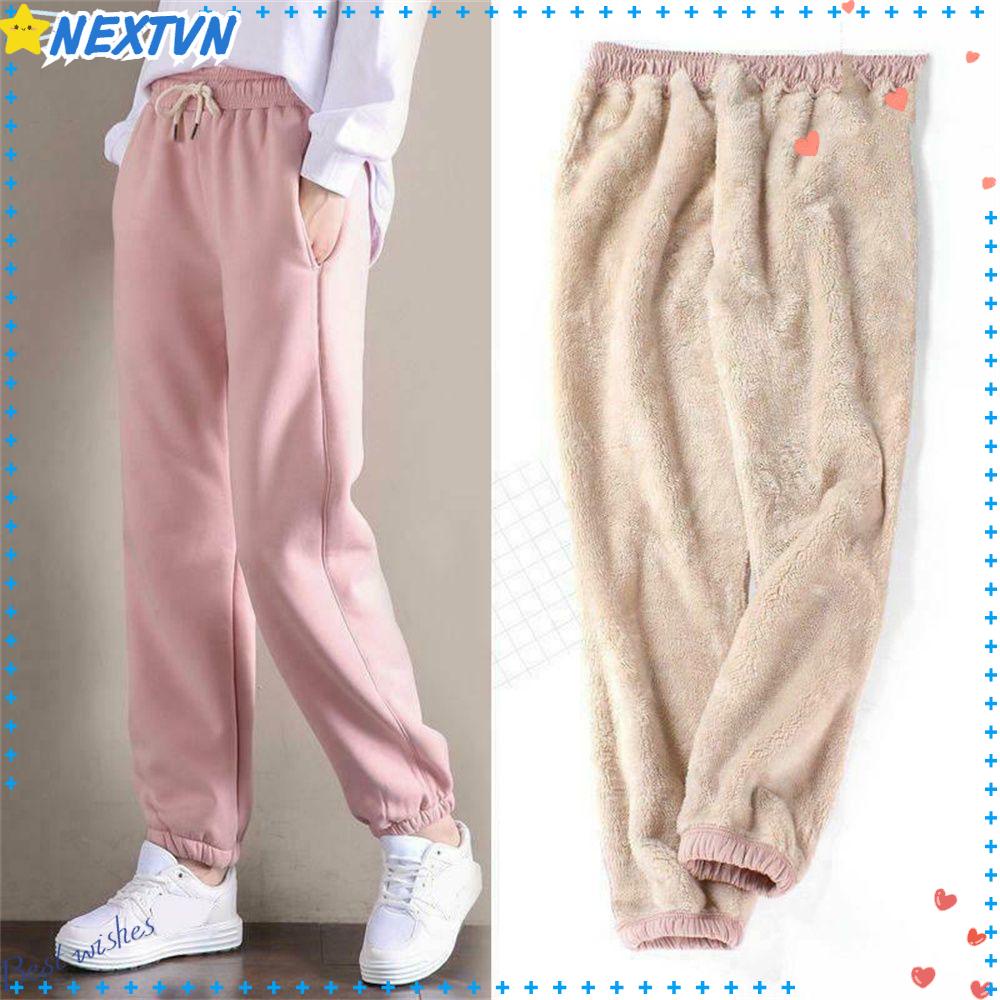 Quần Len Lông Cừu Dày Dặn Ấm Áp Thời Trang Dành Cho Nữ