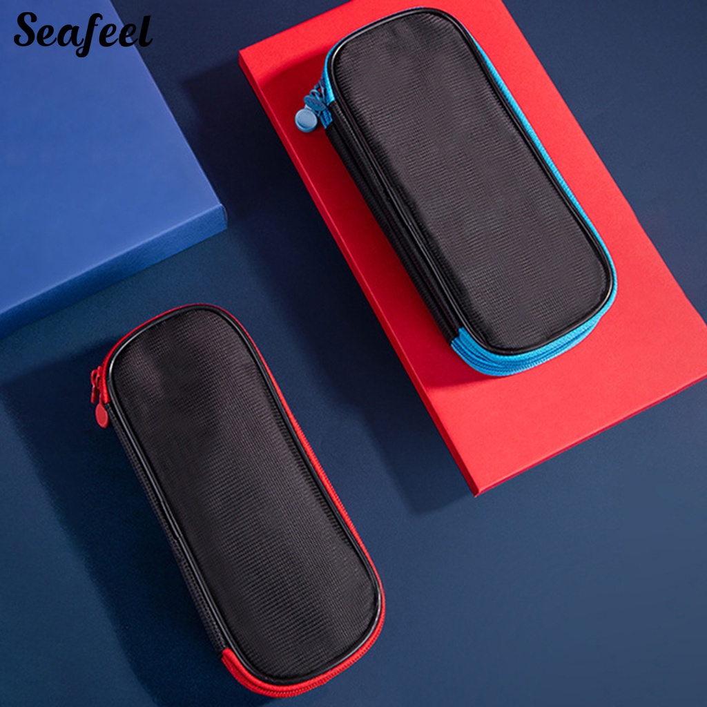 Túi Lưới Đựng Bút 3 Lớp Khóa Kéo Chống Biến Dạng Tiện Dụng