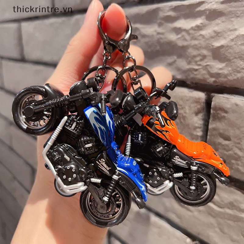 Móc Chìa Khóa Mini Hình Xe Mô Tô Hoạt Hình Phong Cách Hip Hop Sáng Tạo