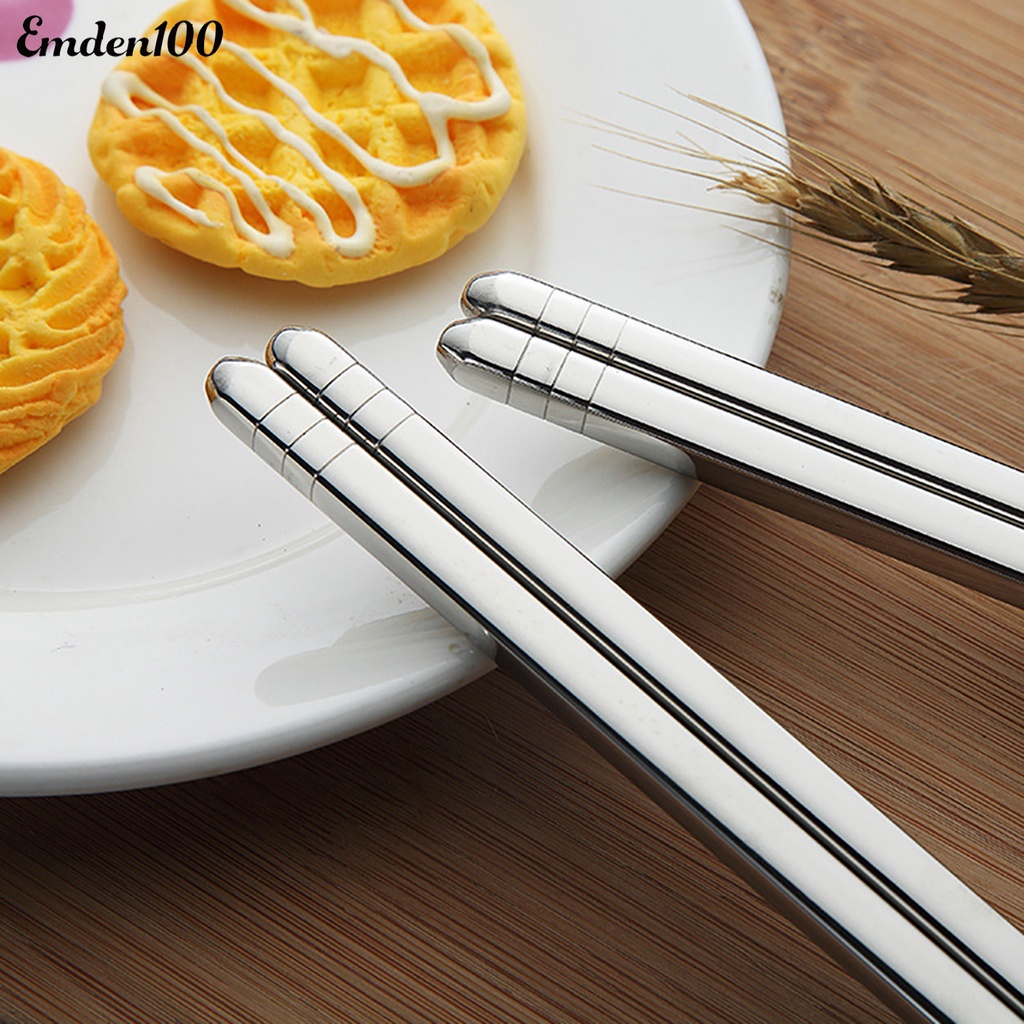 Set 10 Đôi Đũa Vuông Bằng Thép Không Gỉ