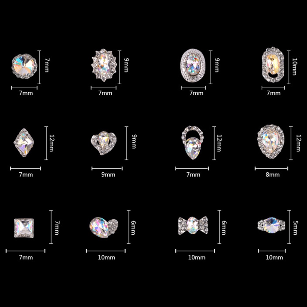 1 Hộp Đá 3D Lấp Lánh Tự Trang Trí Móng Tay