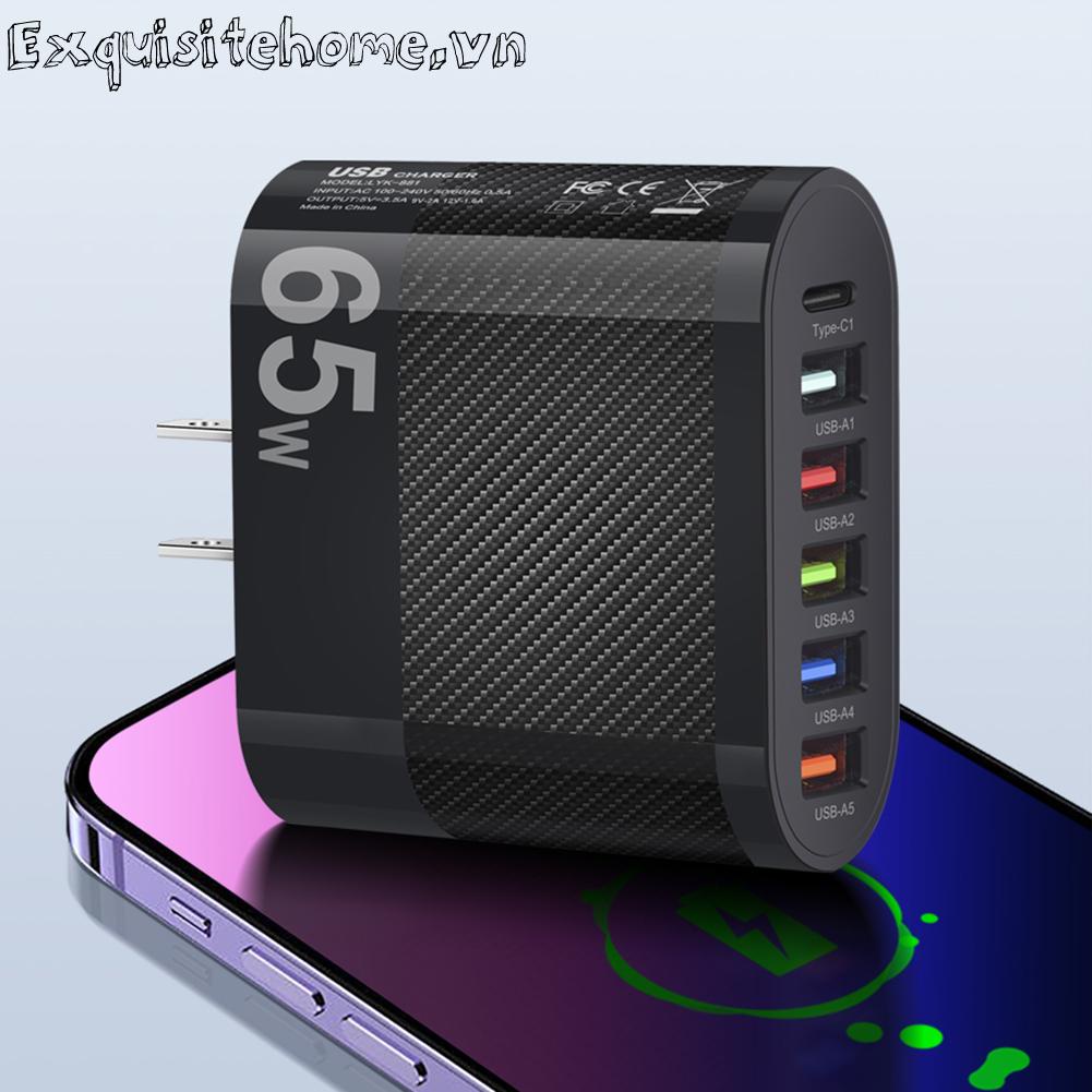 Củ Sạc 65W Cổng USB Loại C 5V / 3.5A Cho iPhone 14 13 12 Huawei