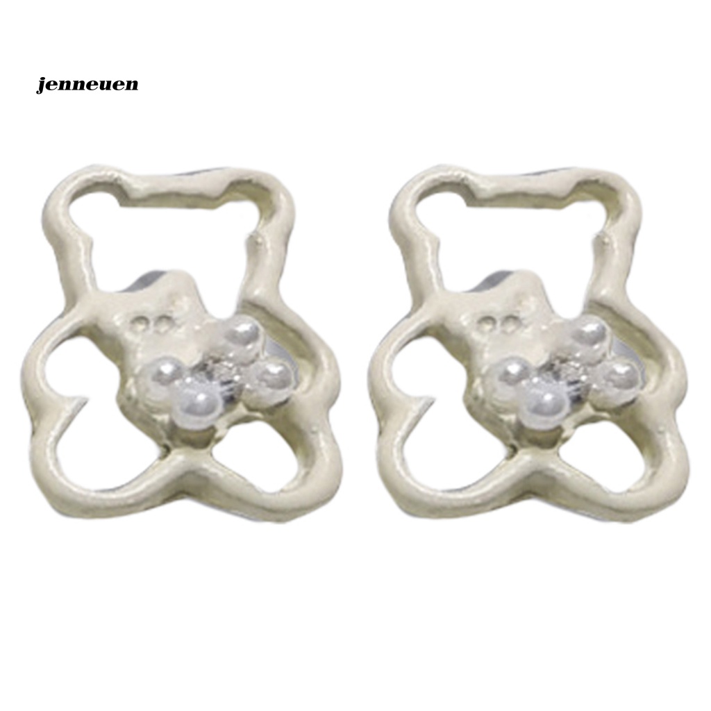 Bộ 2 Phụ Kiện Trang Trí Móng Tay Hình Gấu Hoạt Hình Nhiều Màu Edge