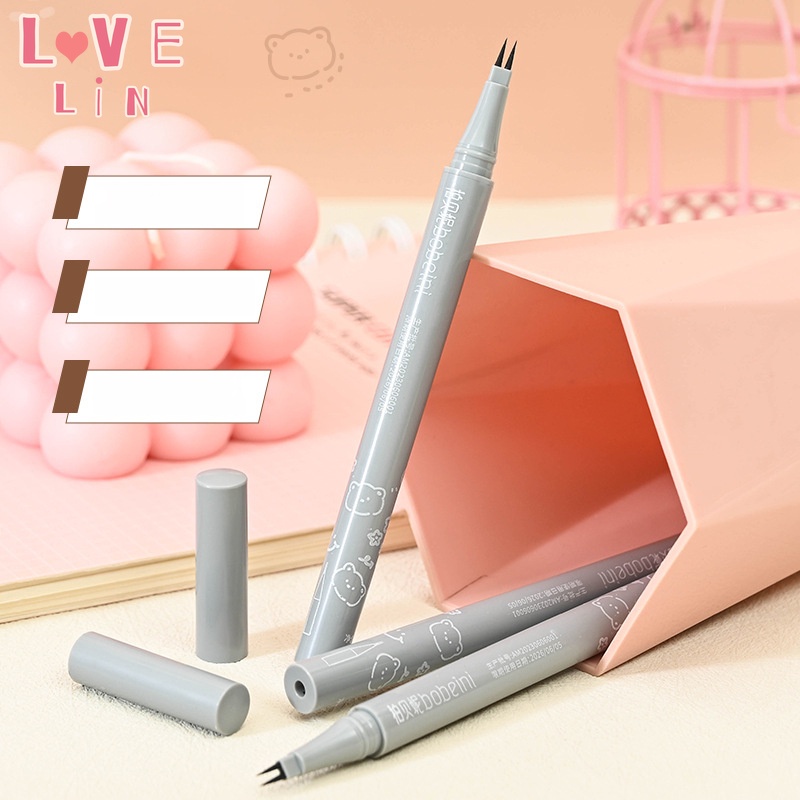 Bút Kẻ Mắt Dạng Lỏng Hai Đầu Lông Mi Mịn Màng Tự Nhiên Không Thấm Nước