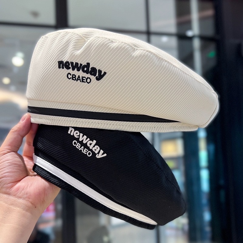 601 Beret Họa Sĩ Thêu Chữ Phong Cách Cổ Điển