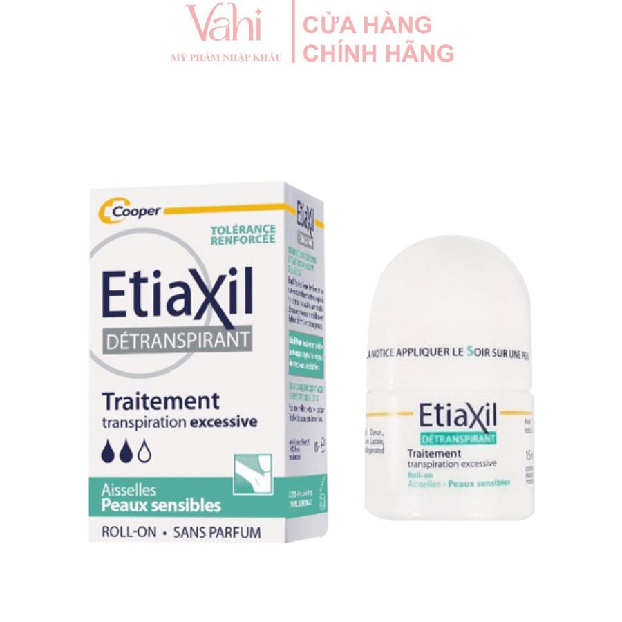 Lăn Khử Mùi Etiaxil Detranspirant Traitement Transpiration Peaux Sensibles 15ml