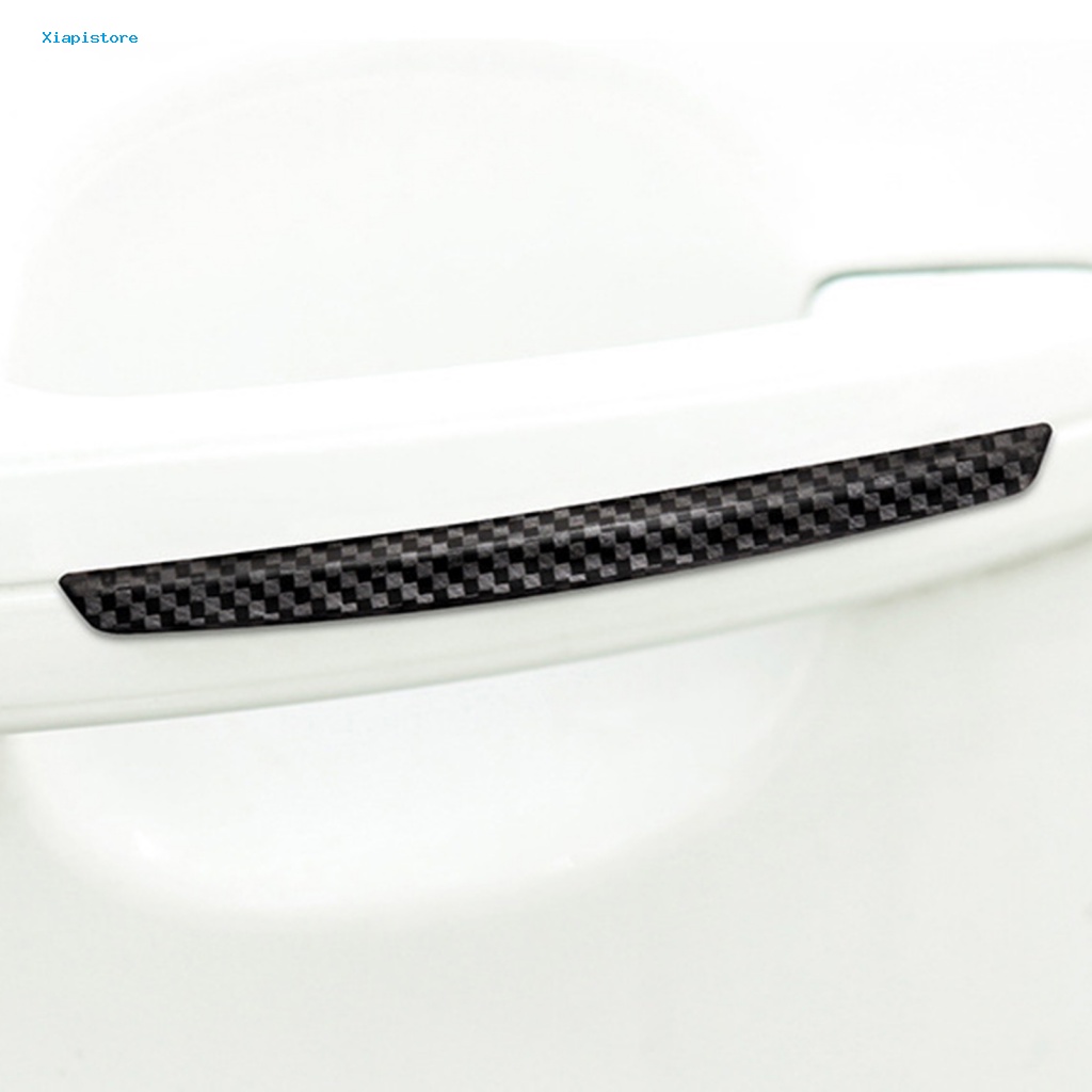 Bộ 4 Miếng Dán Cạnh Cửa Xe Hơi Chống Va Chạm Chống Trầy Xước Họa Tiết Sợi Carbon