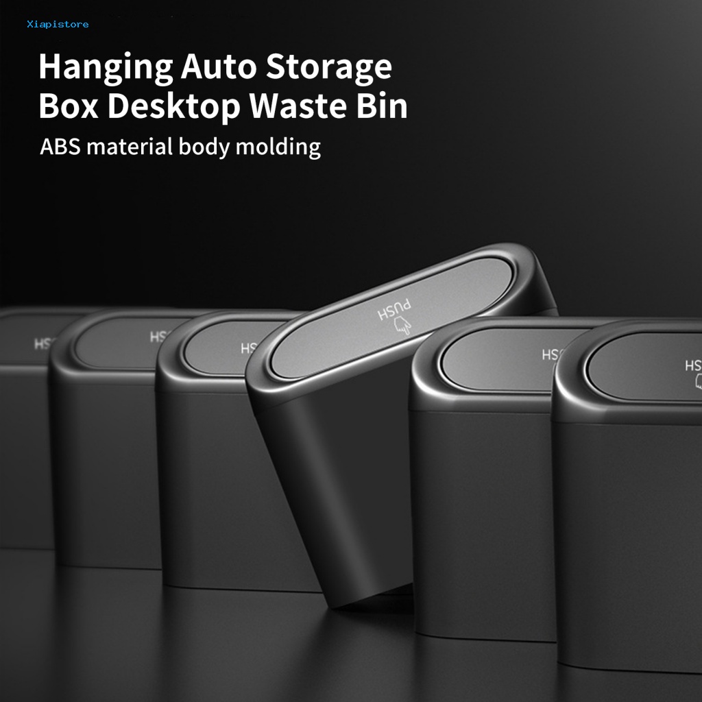 Thùng Rác Nắp Lật Dạng Kẹp Màu Đen Đa Năng Tháo Rời Được Tiện Lợi Dành Cho Ô Tô