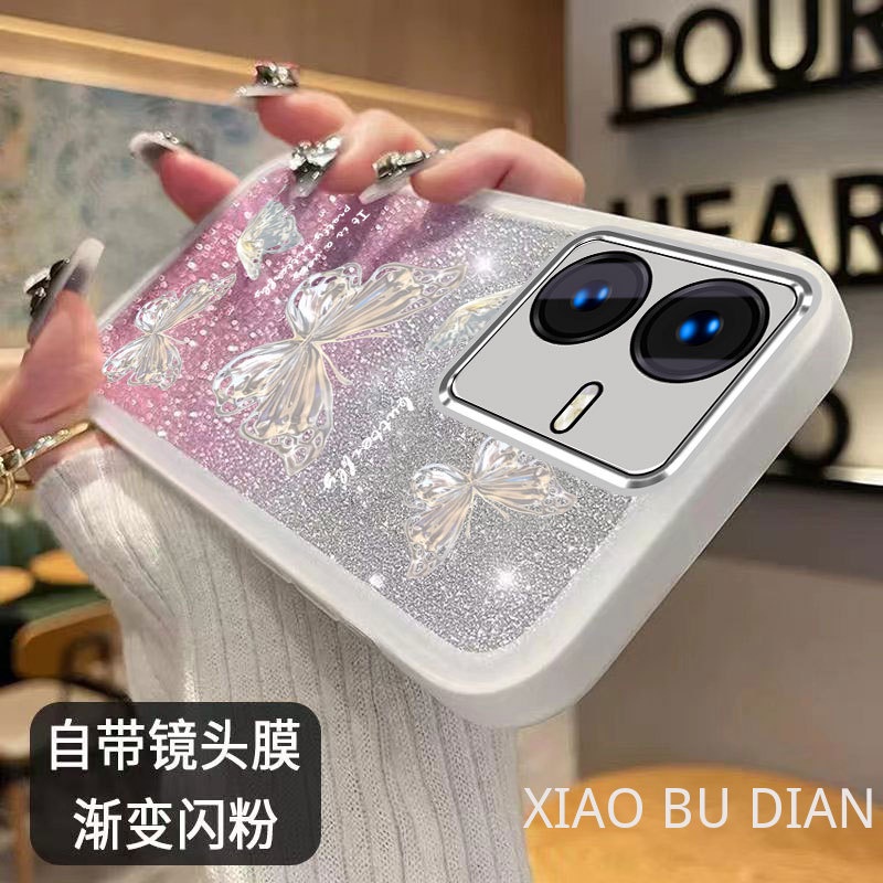 Ốp Điện Thoại TPU Mềm Trong Suốt Hình Bướm Màu gradient Cho vivo Y22S 2022 4G vivo Y22 2022 4G