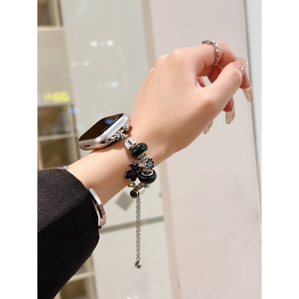 Dây Đeo Đồng Hồ iWatch Bằng Kim Loại Mỏng Thời Trang Mùa Hè Dễ Thương 42mm 40mm 45mm